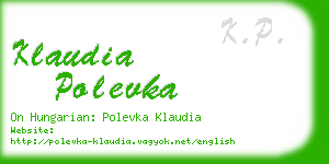 klaudia polevka business card